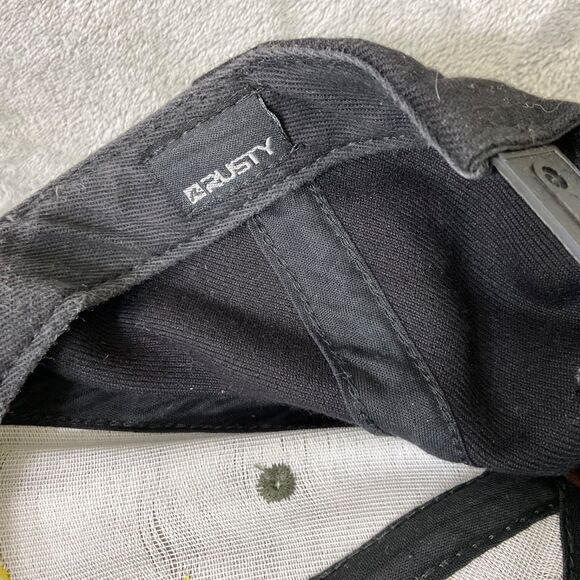 Vtg.  Rusty Black & Camo Snapback Hat Rasta Colorway hat cap * - Picture 9 of 9